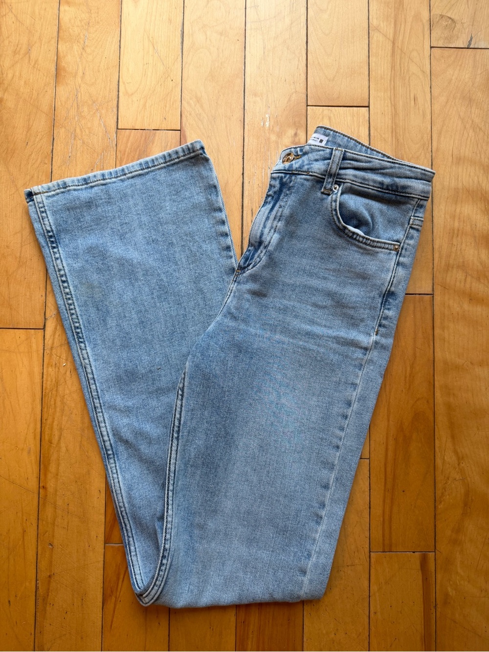 Zara Light Wash Flare Jeans